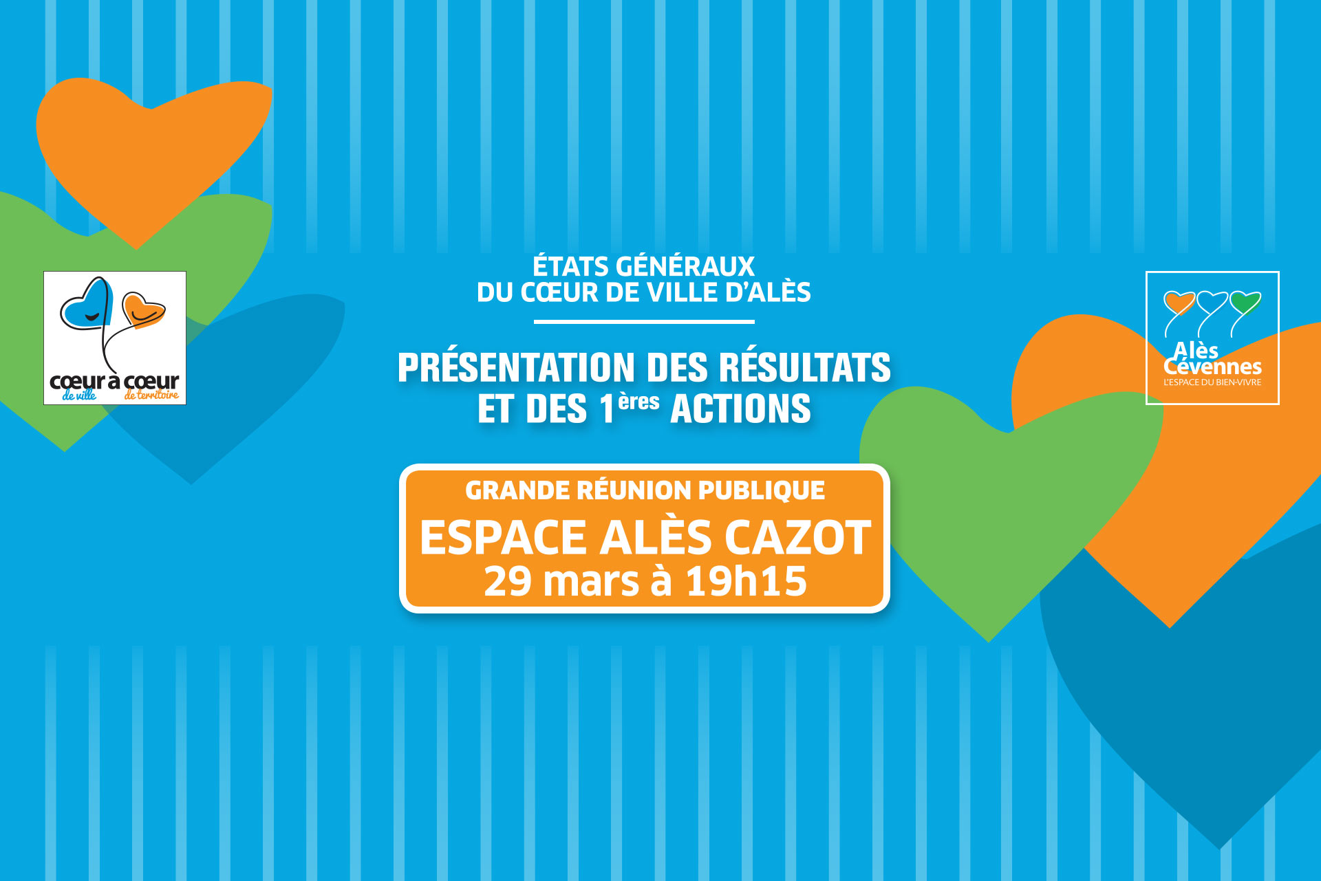 Présentation des résultats et des 1ères actions le 29 mars à 19h15 à l'Espace Alès-Cazot