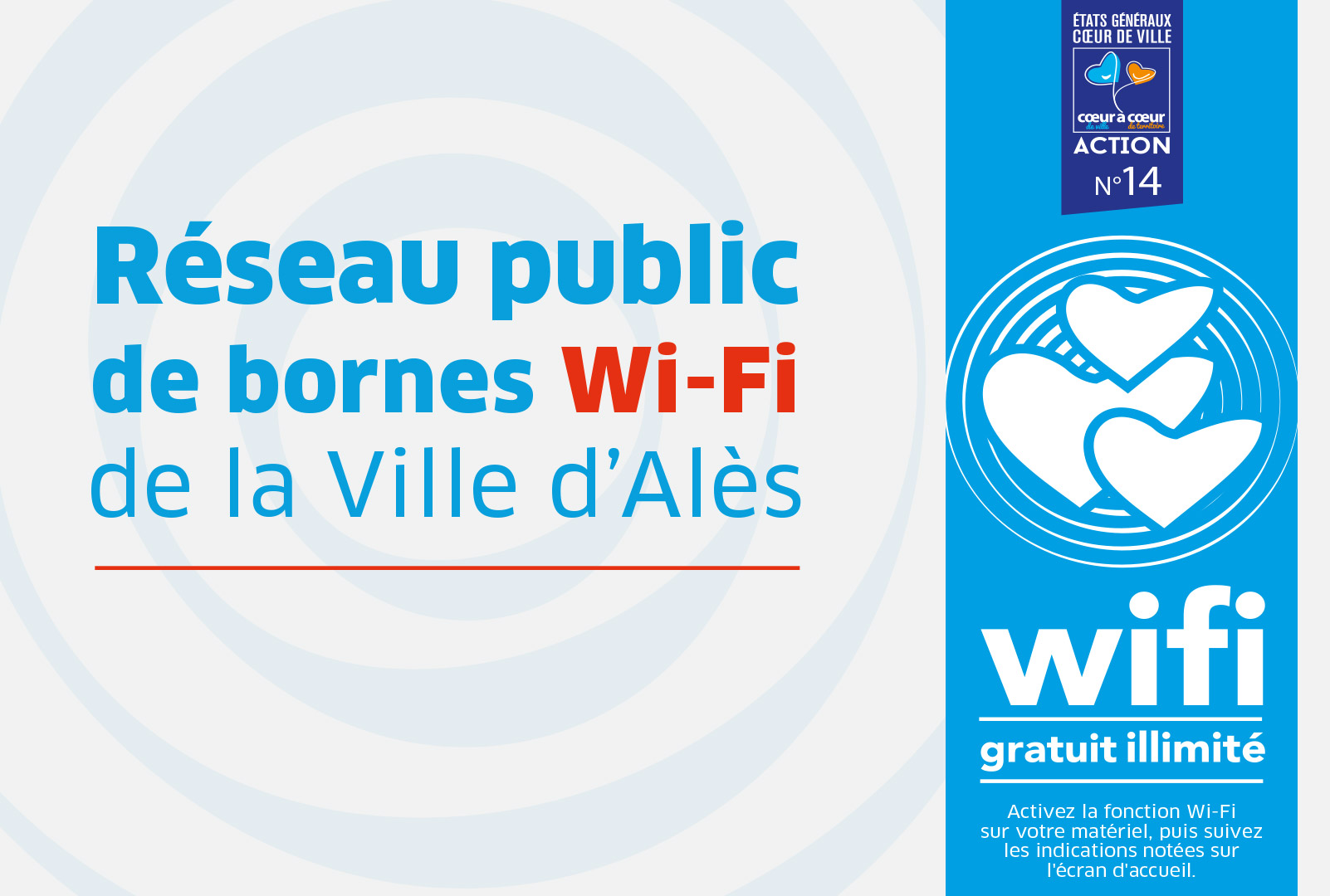 Emplacements des bornes Wi-Fi - Alès - Logo