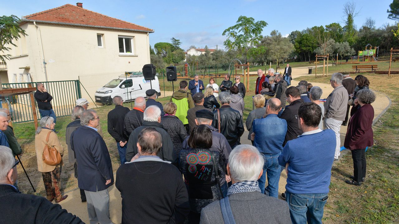 Le maire d’Alès a inauguré le nouveau parc du Rieu le 24 octobre
