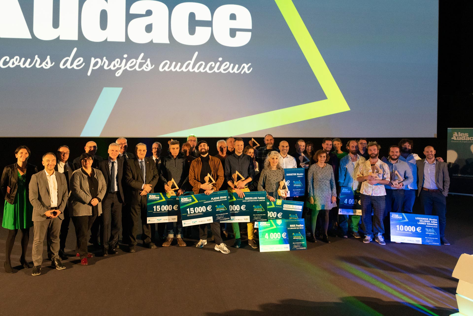 300 personnes étaient réunies au multiplexe CinéPlanet d’Alès pour découvrir les 12 lauréats qui se sont partagé 130 000 € de dotations.